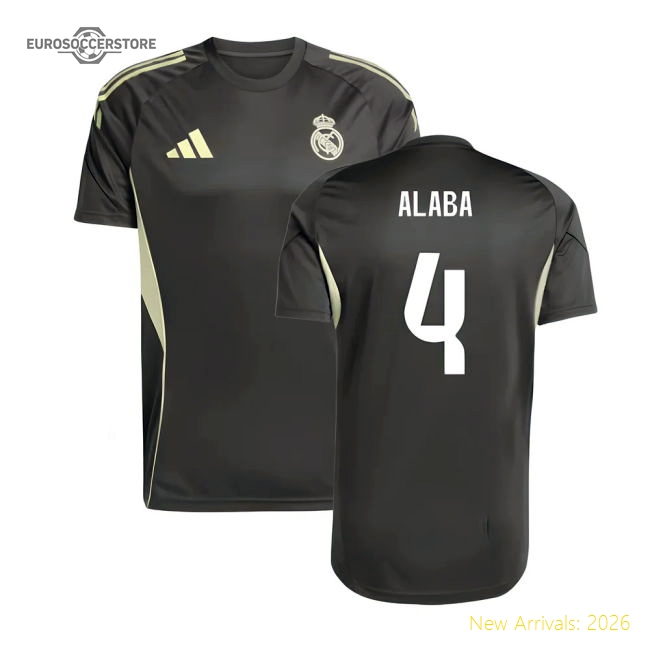 2025-2026 Real Madrid Training Jersey (Utility Grey) (Alaba 4)-The Soccer Shirt Hub