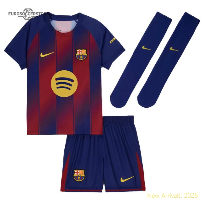2025-2026 Barcelona Home Mini Kit (Messi 10)-The Soccer Shirt Hub