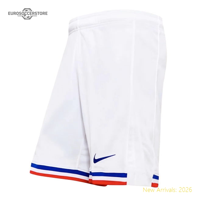 2024-2025 France Home Shorts (White) - Kids-The Soccer Shirt Hub