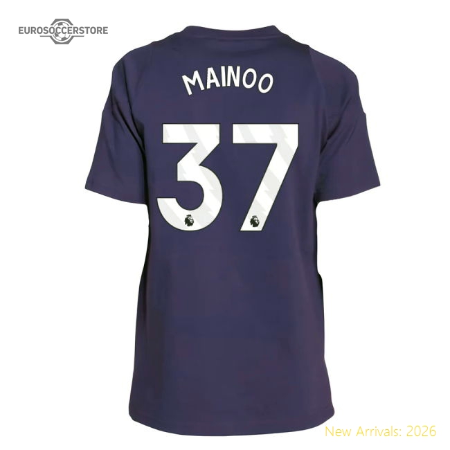 2025-2026 Man Utd Training Tee (Aurora Plum) - Kids (Mainoo 37)-The Soccer Shirt Hub