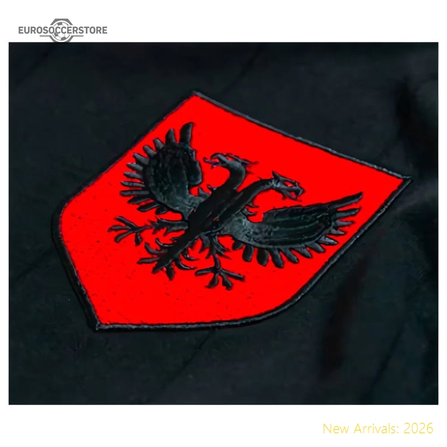 Albania Shqiponje Black Retro Football Shirt-The Soccer Shirt Hub