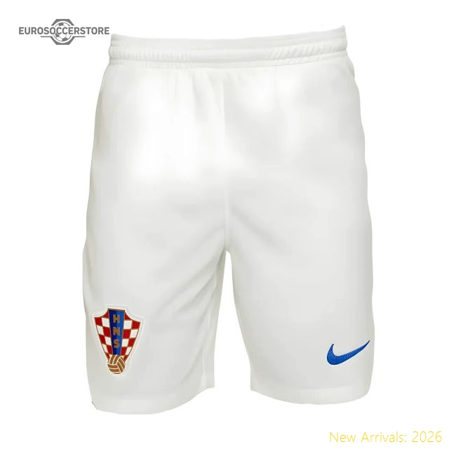 2022-2023 Croatia Home Shorts (White) - Kids-The Soccer Shirt Hub