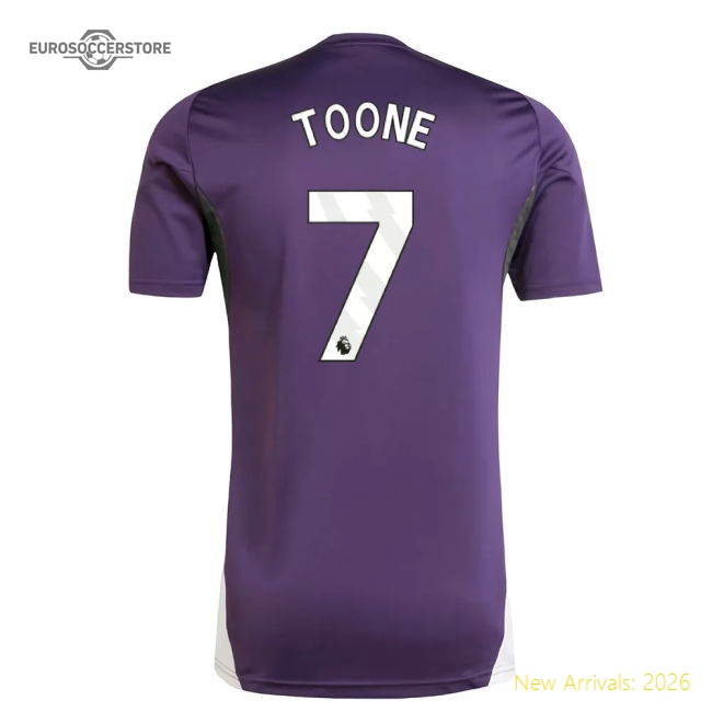 2025-2026 Man Utd Training Jersey (Aurora Plum) (Toone 7)-The Soccer Shirt Hub