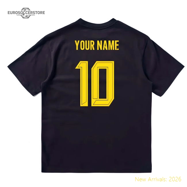 2025-2026 Borussia Dortmund FtblStatement Cellerator Tee - CL (Black) (Your Name)-The Soccer Shirt Hub