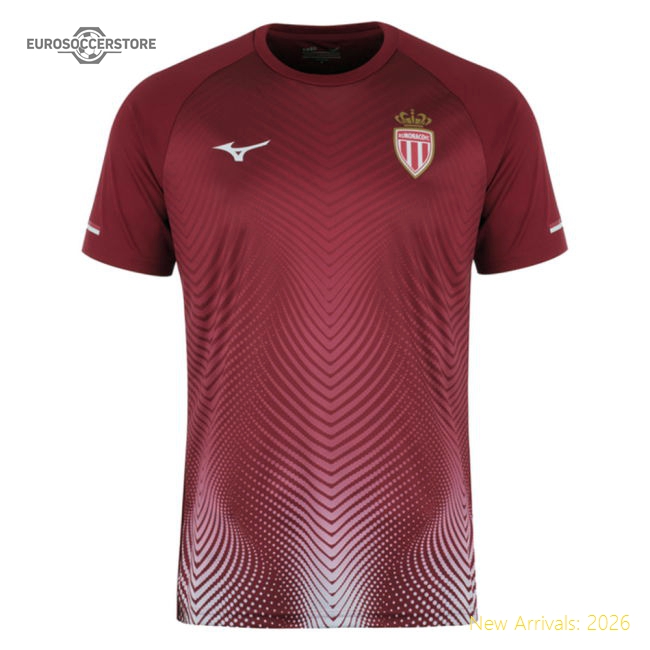 2025-2026 AS Monaco Training Shirt (Bordeaux)-The Soccer Shirt Hub