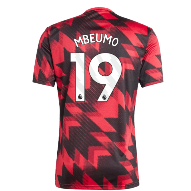 2025-2026 Man Utd Pre-Match Shirt (Red) (Mbeumo 19)-The Soccer Shirt Hub