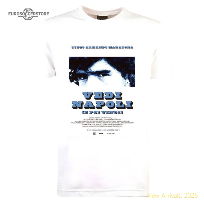 Pennarello: Vedi Napoli e poi vinci 1986 - White-The Soccer Shirt Hub