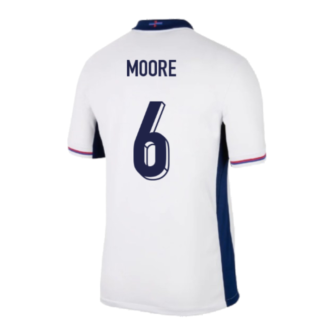 2024-2025 England Home Shirt (Moore 6)-The Soccer Shirt Hub