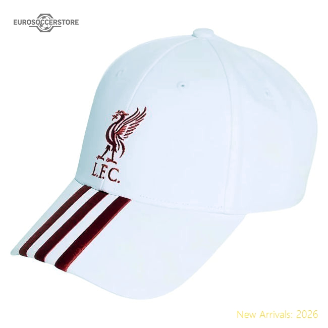 2025-2026 Liverpool Baseball Cap (White)-The Soccer Shirt Hub