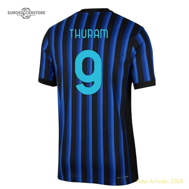 2025-2026 Inter Milan Home Authentic Dri-Fit ADV Shirt (Thuram 9)-The Soccer Shirt Hub