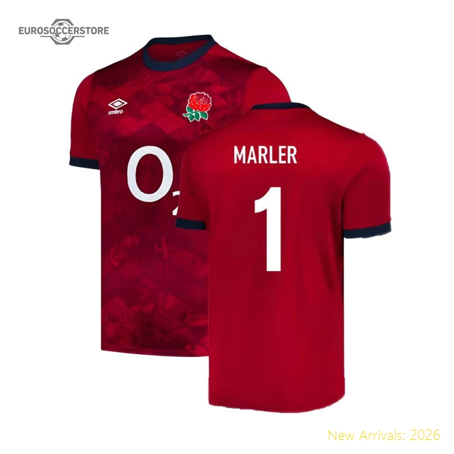 2024-2025 England Rugby Alternate Replica Jersey (Marler 1)-The Soccer Shirt Hub