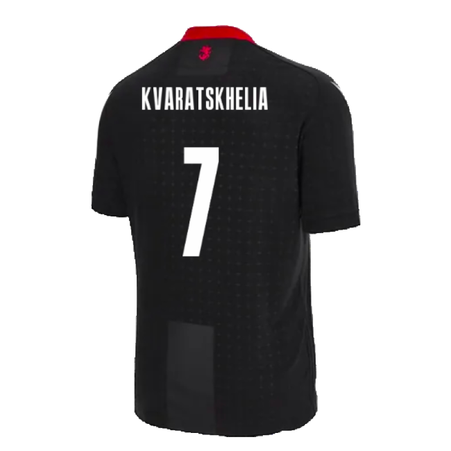 2024-2025 Georgia Away Shirt (Kids) (Kvaratskhelia 7)-The Soccer Shirt Hub