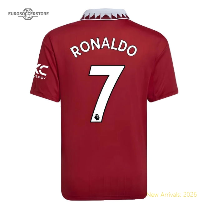 2022-2023 Man Utd Home Shirt (Kids) (RONALDO 7)-The Soccer Shirt Hub