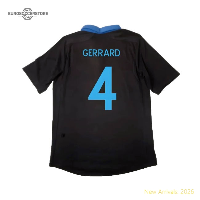 England 2011-12 Away Shirt ((Excellent) L) (GERRARD 4)-The Soccer Shirt Hub