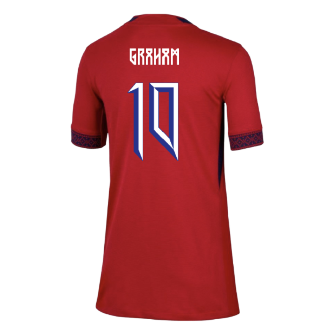 2025-2026 Norway Womens Team Home Shirt (Kids) (Graham 10)-The Soccer Shirt Hub