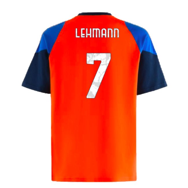 2024-2025 Juventus Training Tee (Orange) (Lehmann 7)-The Soccer Shirt Hub
