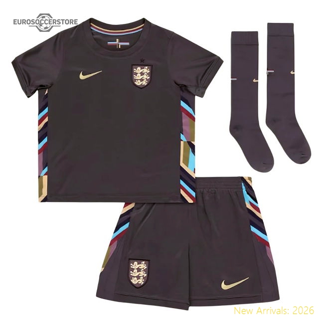 2024-2025 England Away Mini Kit (Your Name)-The Soccer Shirt Hub