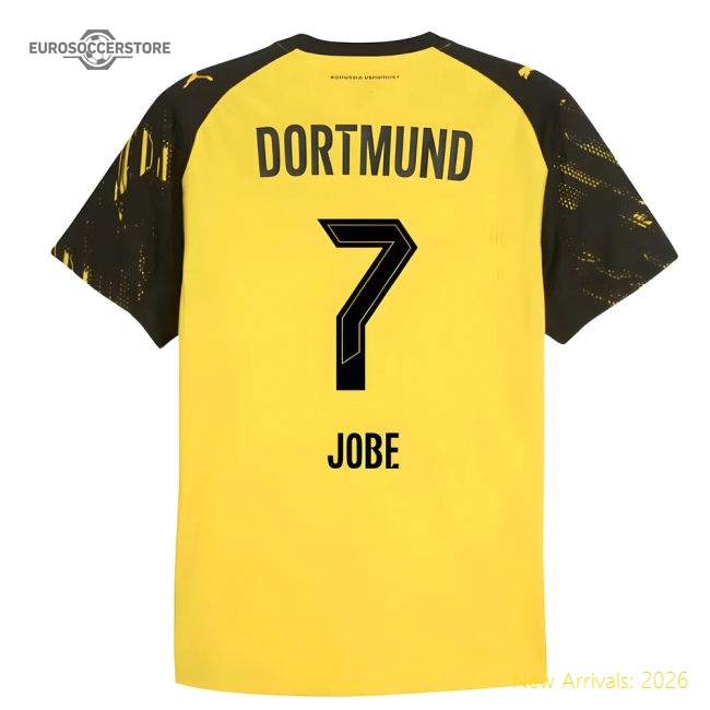 2025-2026 Borussia Dortmund Authentic Home Shirt (Jobe 7)-The Soccer Shirt Hub