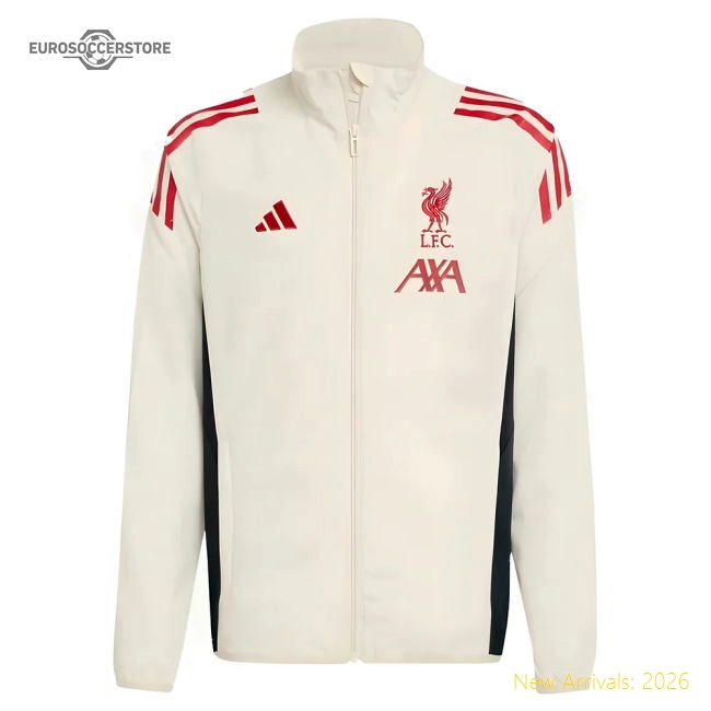 2025-2026 Liverpool Presentation Jacket (White) - Kids-The Soccer Shirt Hub