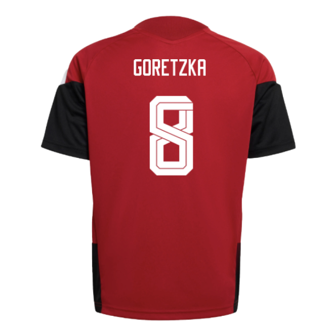 2026-2027 Germany Training Jersey (Red) - Kids (Goretzka 8)-The Soccer Shirt Hub