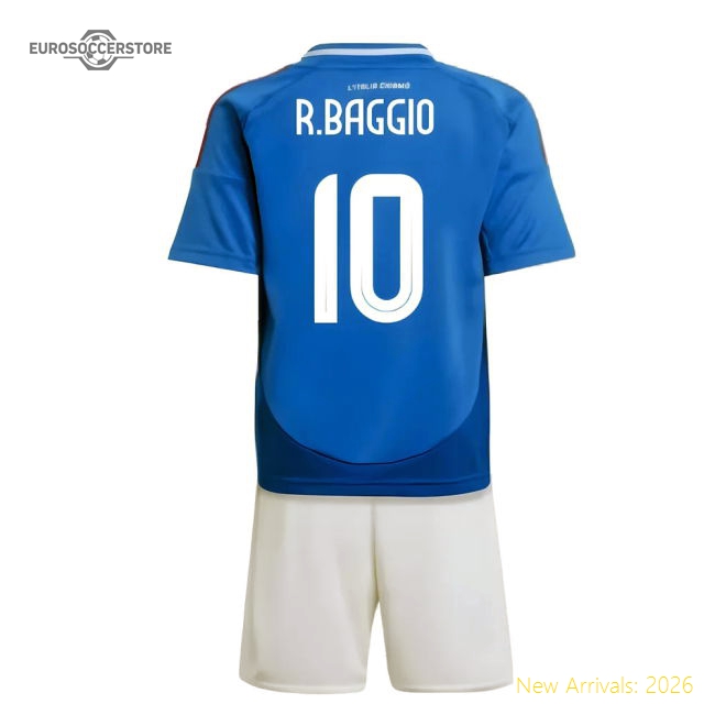 2024-2025 Italy Home Mini Kit (R.BAGGIO 10)-The Soccer Shirt Hub