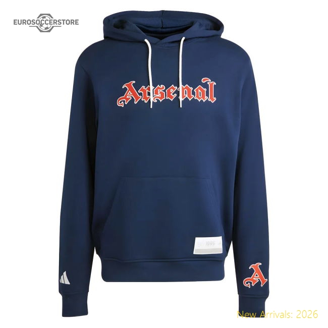 2025-2026 Arsenal US Hoody (Night Indigo)-The Soccer Shirt Hub