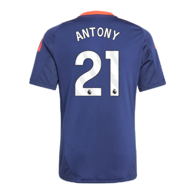 2024-2025 Man Utd Training Jersey (Night Indigo) - Kids (Antony 21)-The Soccer Shirt Hub