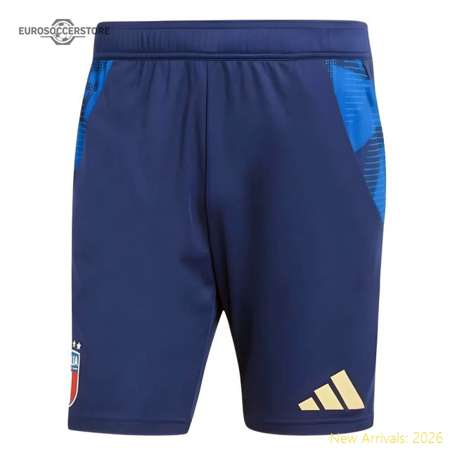 2024-2025 Italy Training Shorts (Navy)-The Soccer Shirt Hub