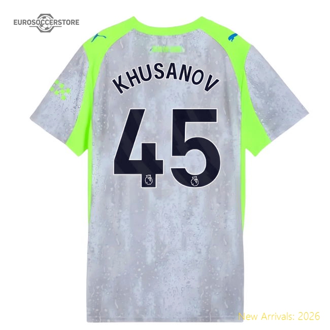 2025-2026 Man City Third Shirt (Womens) (Khusanov 45)-The Soccer Shirt Hub