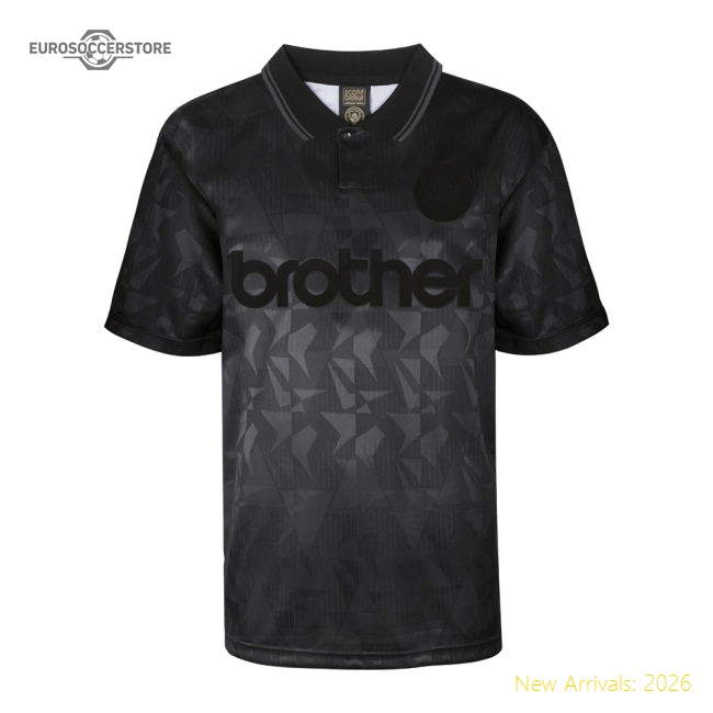 Man City 1990 Blackout Retro Shirt (KUN AGUERO 10)-The Soccer Shirt Hub
