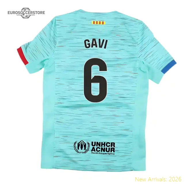 2023-2024 Barcelona Third Shirt (Kids) (Gavi 6)-The Soccer Shirt Hub