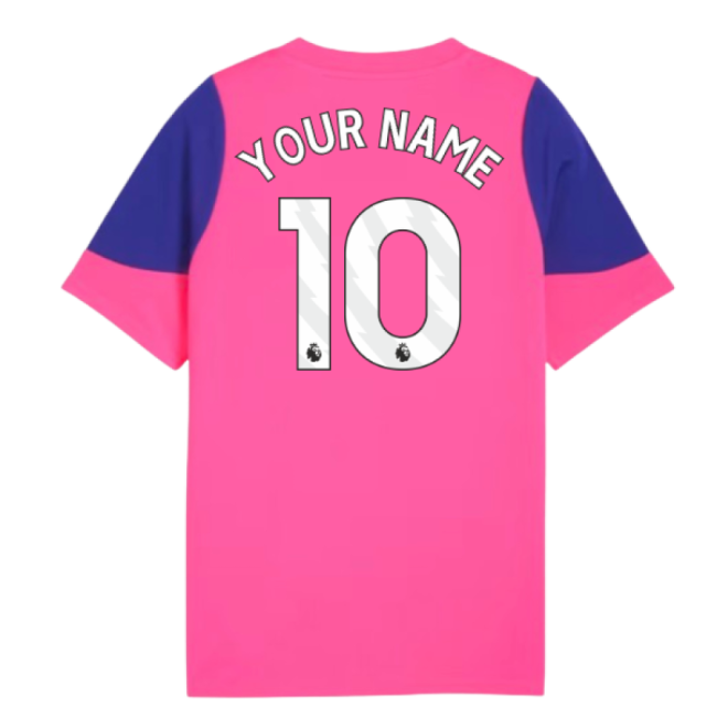 2025-2026 Man City Training Jersey (Fluro Pink) - Kids (Your Name)-The Soccer Shirt Hub