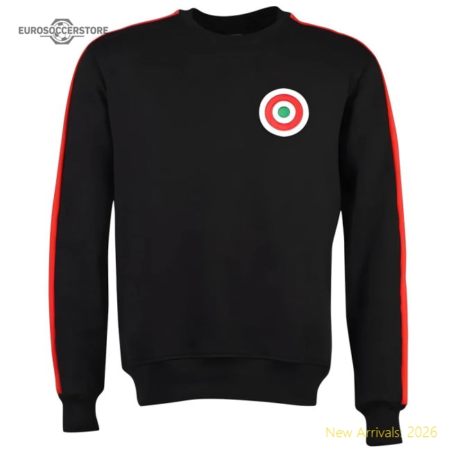 A C Milan Sweatshirt Black/Red-The Soccer Shirt Hub