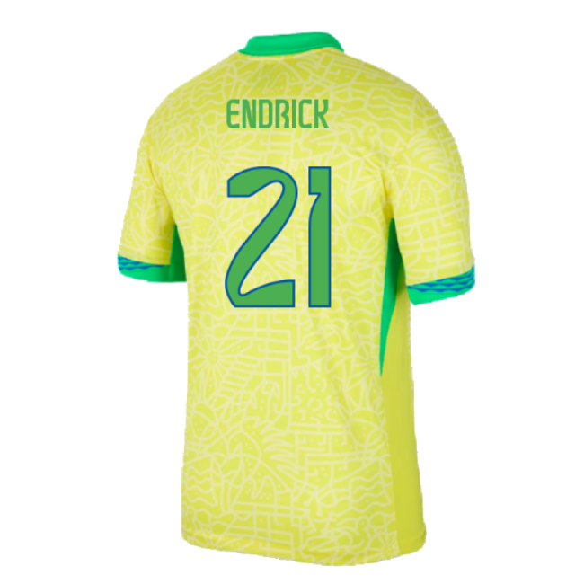 2024-2025 Brazil Home Shirt (Endrick 21)-The Soccer Shirt Hub