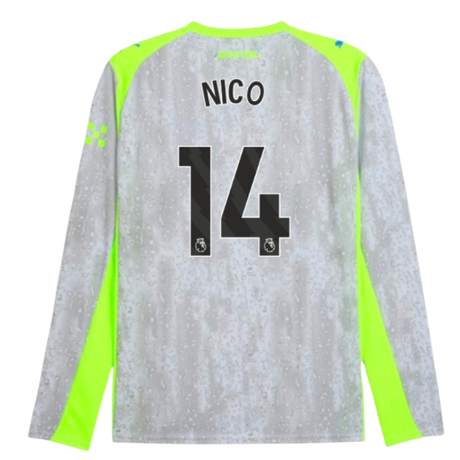2025-2026 Man City Long Sleeve Third Shirt (Nico 14)-The Soccer Shirt Hub