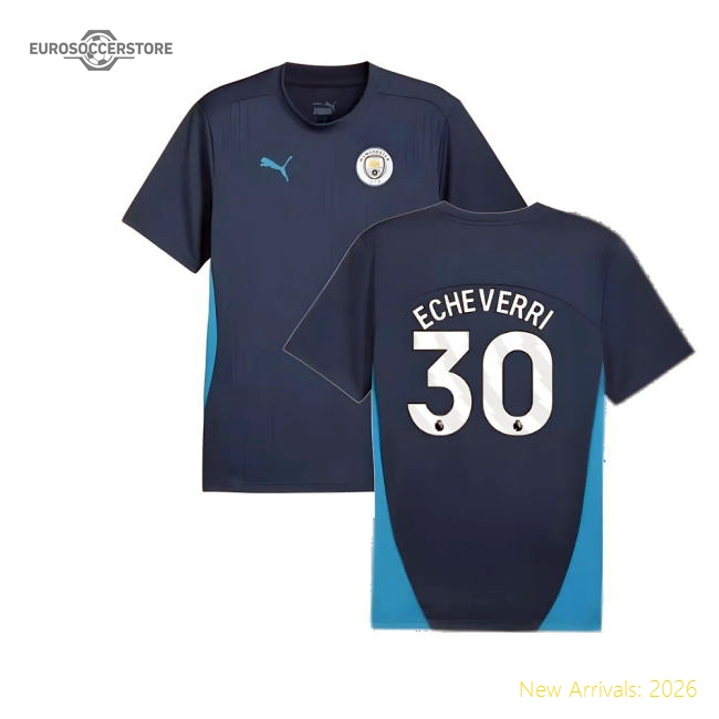2024-2025 Man City Training Shirt (Inky Blue) (Echeverri 30)-The Soccer Shirt Hub