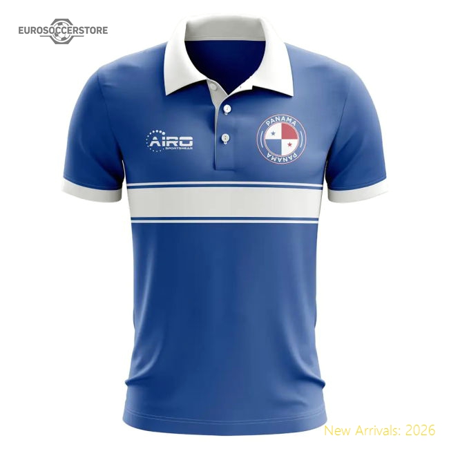Panama Concept Stripe Polo Shirt (Blue)-The Soccer Shirt Hub