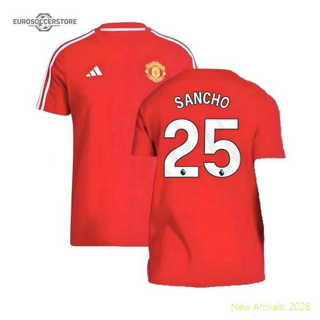 2024-2025 Man Utd DNA Tee (Red) (Sancho 25)-The Soccer Shirt Hub