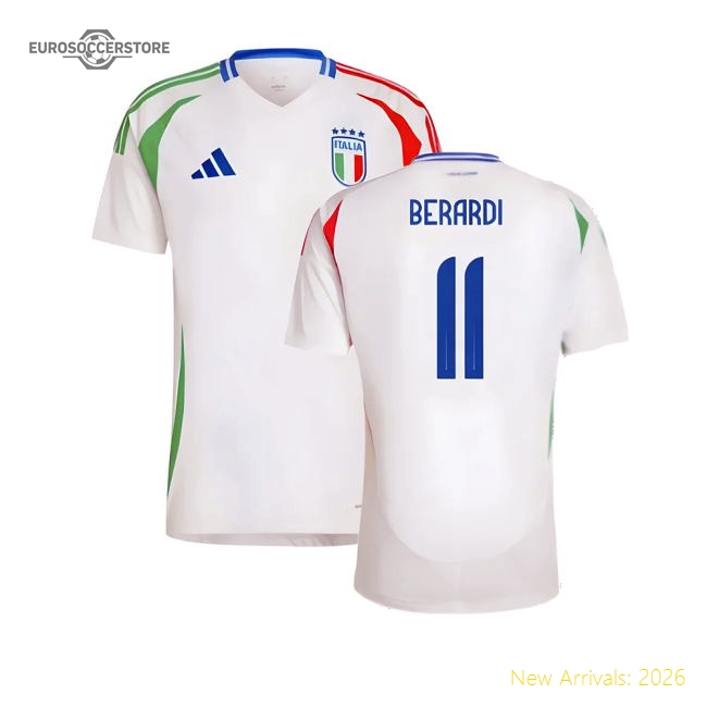 2024-2025 Italy Away Shirt (BERARDI 11)-The Soccer Shirt Hub