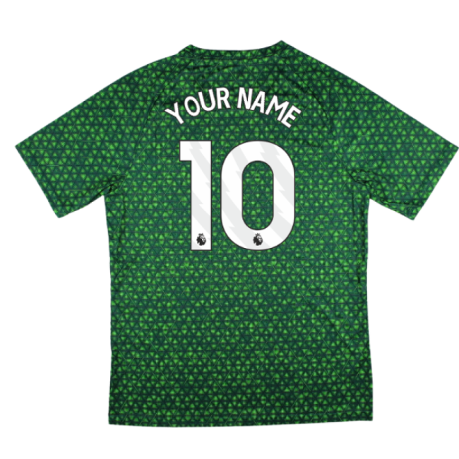 2025-2026 Man City Warm Up Jersey (Green Terrain) (Your Name)-The Soccer Shirt Hub
