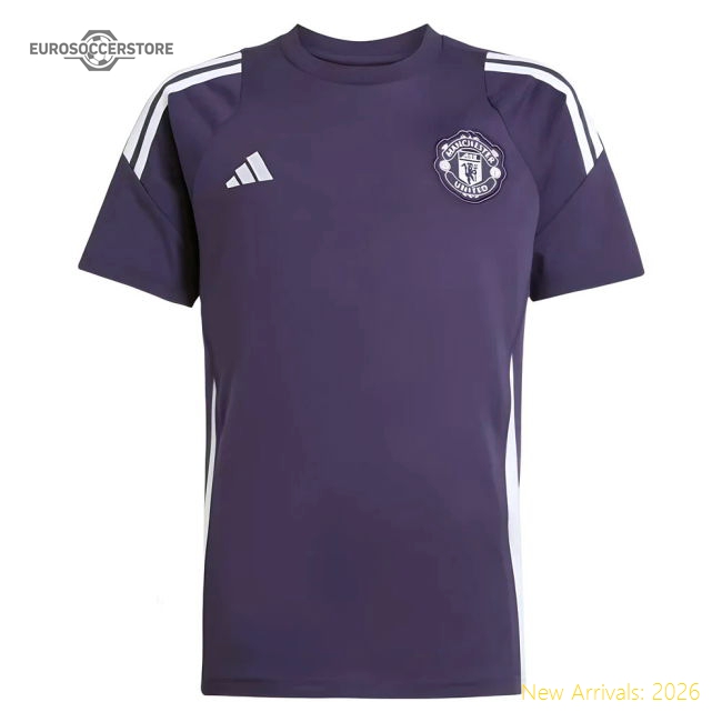 2025-2026 Man Utd Training Tee (Aurora Plum) - Kids-The Soccer Shirt Hub