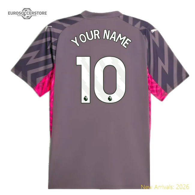 2023-2024 Man City Goalkeeper Shirt (Purple Charcoal) (Your Name)-The Soccer Shirt Hub