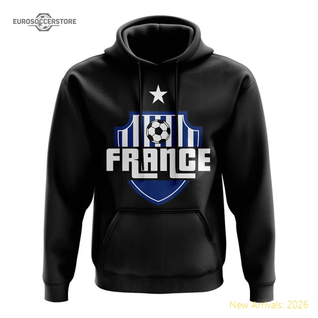 France Country Logo Hoody (black) - Kids-The Soccer Shirt Hub