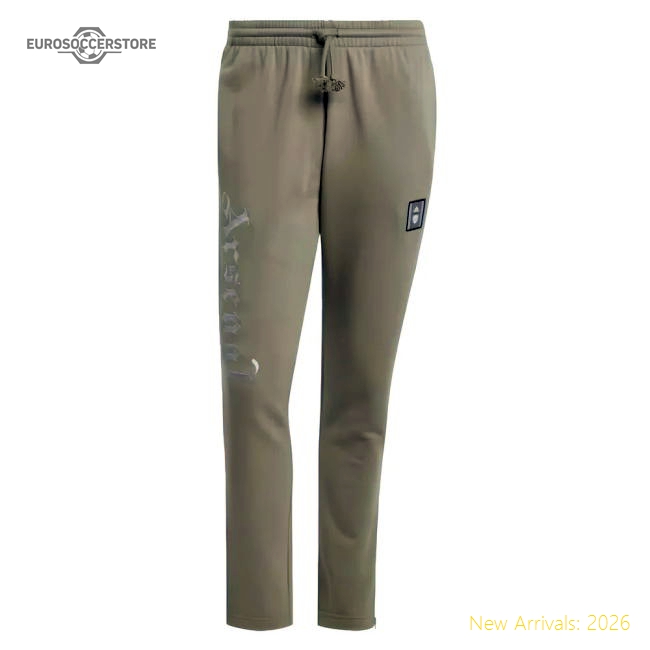 2024-2025 Arsenal Seasonal Fleece Tracksuit Bottoms (Orbit Green)-The Soccer Shirt Hub