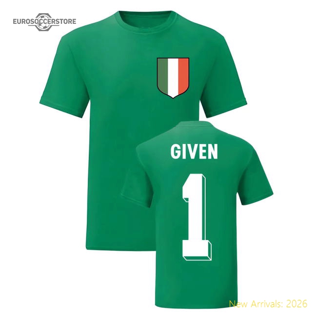 Shay Given Ireland National Hero Tee (Green)-The Soccer Shirt Hub