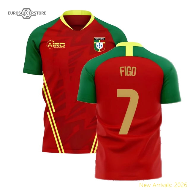 Portugal 2025-2026 Home Concept Football Kit (Airo) (FIGO 7)-The Soccer Shirt Hub
