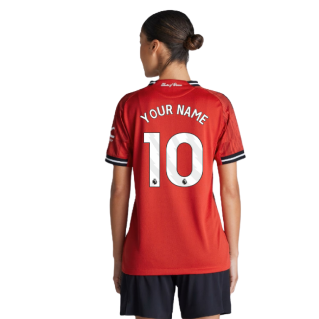 2025-2026 Man Utd Authentic Home Shirt (Womens) (Your Name)-The Soccer Shirt Hub