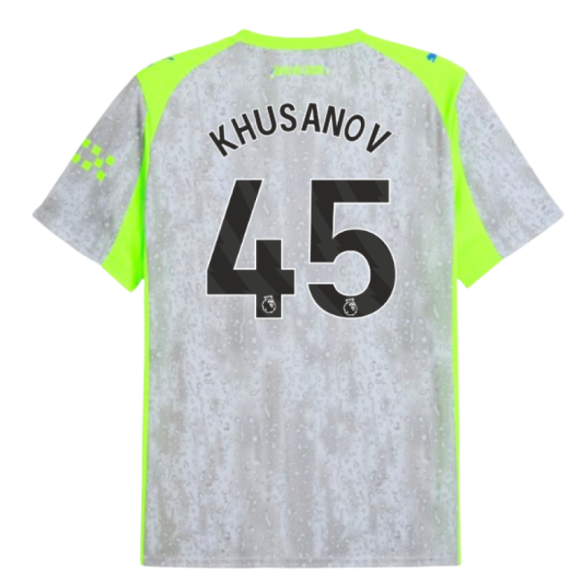 2025-2026 Man City Third Shirt (Khusanov 45)-The Soccer Shirt Hub