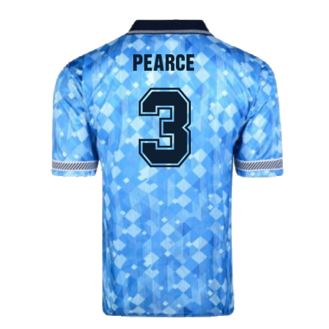 Score Draw England 1990 Third World Cup Finals Retro Football Shirt (Pearce 3)-The Soccer Shirt Hub