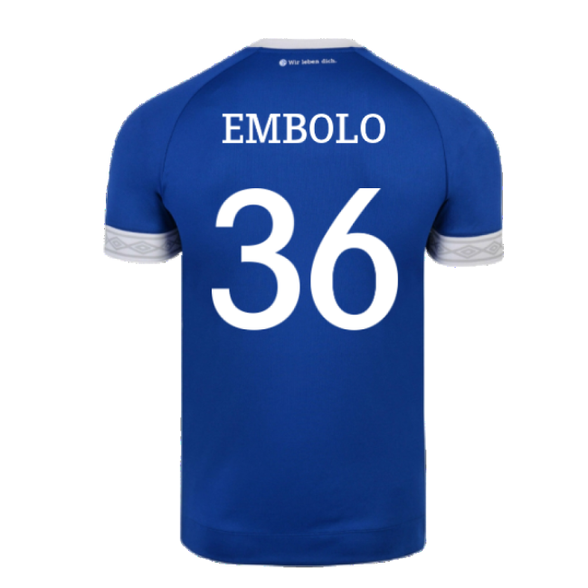 Schalke 2018-19 Home Shirt ((Mint) XXL) (Embolo 36)-The Soccer Shirt Hub